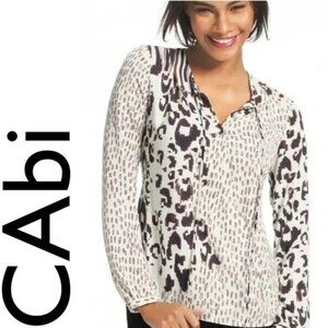 Cabi Mixed Animal Print Wrap Blouse (style #590) – Sz Small
